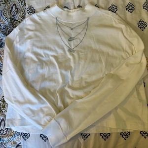 Nike “Chains” Long Sleeve Cropped Tee